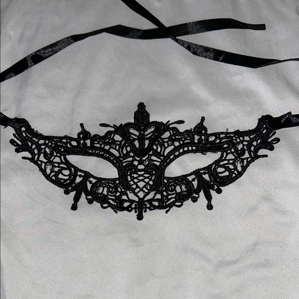 Elegant Black Lace Eye Mask